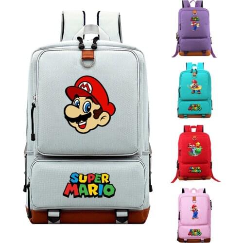 Good Quality Super Bros backpack Women Men Canvas Backpack School Bag for Teens Students Travel Rucksack Laptop Backpack