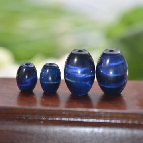 Joanlyn Grade AAA Natural Blue Tigers Eye Barrel Bead 2 sizes to choose TE45