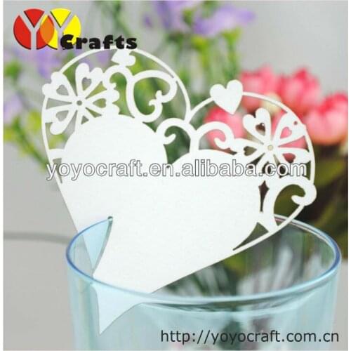 Place Name Card Heart Butterfly Flower Glass Wedding Cards Party Birthday Christmas New Year Event Decoration Supplies