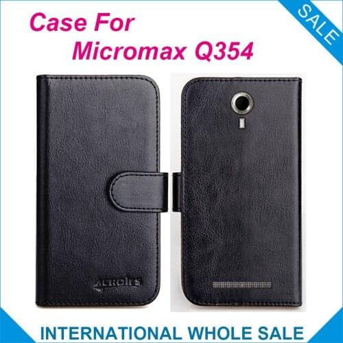 Hot! 2017 Micromax Q354 Case 6 Colors High Quality Leather Exclusive Cover For Micromax Q354 Cover Phone Bag Tracking