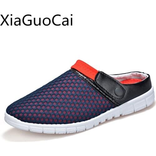 2016 New Fashion Air Mesh Men Casual Shoes 3 Colors Super Breathable Slip On Lazy Men Shoes Beach Flip Flops Slippers c268 15