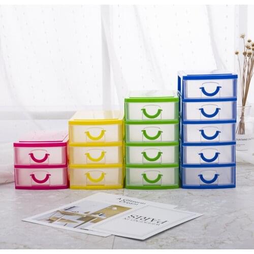 Desktop Storage Box Practical Detachable Desktop Jewelry Plastic Storage Box Jewelry Organizer Holder Cabinets For Small Objects
