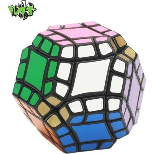 Original Lanlan Dodecahedron Magic Cube With 12 Axis 12 Faces Cube Black 3D Puzzle Educational Special Toys For Children Games