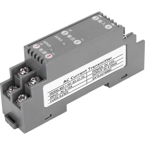 AC Transmitter Current Transducer / Sensor Stainless Steel Terminal Blocks DC 24V Power Supply