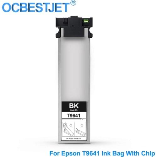 T9641 XL T9641XL Pigment Ink Bag With Chip For Epson WorkForce Pro WF-M5299 WF-M5299DW M5799 WF-M5799DWF WF-M5298DW T9641