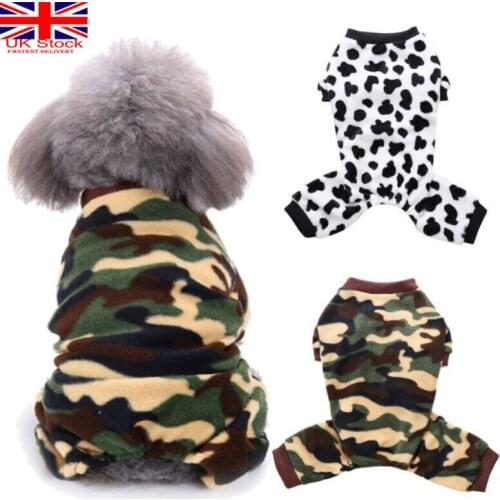 UK Pet Dog Snowman Pajamas Cat Jumpsuits Soft Puppy Christmas Clothes Costumes