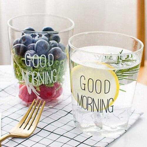 Transparent Glass Coffee Mug With Handle Heat Resistant Home Kitchen Juice Milk Tea Glass Breakfast Cup Office Drinkware 400ml