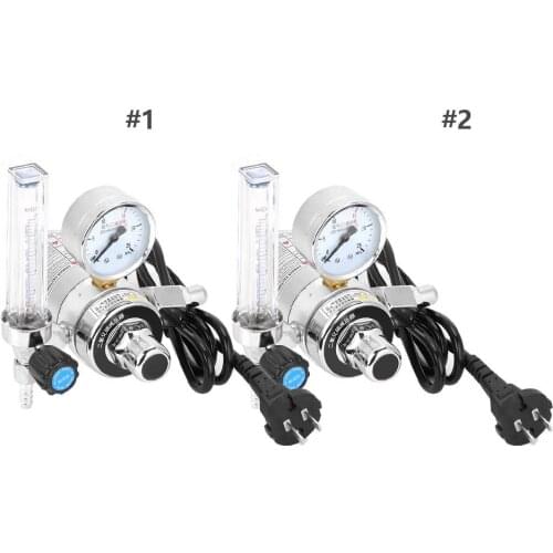 Carbon Dioxide Pressure Reducer CO2 Regulator Gauge For Welding Work 36V/220V Dioxide Pressure Regulator Stainless steel