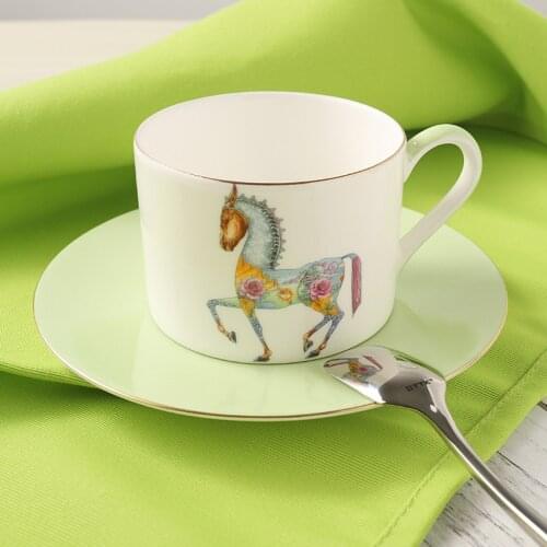 Luxury Bone China Coffee Cup And Saucer Sets Household Europe Porcelain Tea Cup Espresso Cup Afternoon Tea Party Drinkware