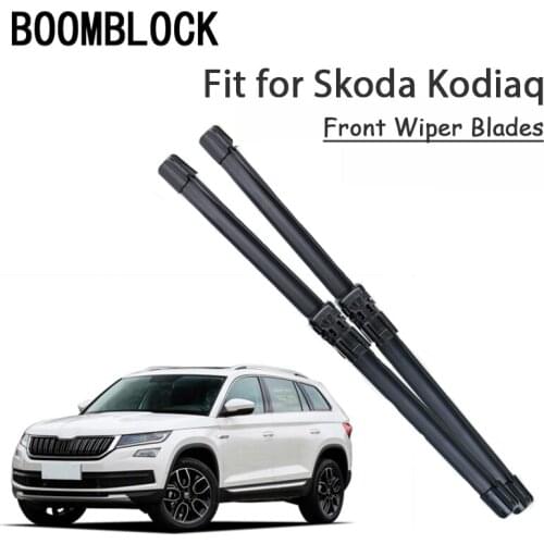 BOOMBLOCK 2PCS High Quality Front Windshield Wiper Blades For Skoda Kodiaq 2017 2016 Accessories