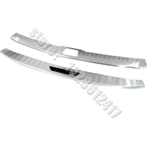 Stainless steel Internal + external Trunk Tread Plate Rear Bumper Protector Sill Car-covers for 2017 2018 VOLVO S90 car styling