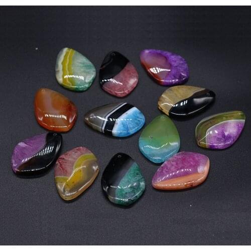 Rhombus Two-colors Pendant Charms For DIY Necklace Handiwork Sewing Craft Jewelry Accessory Making