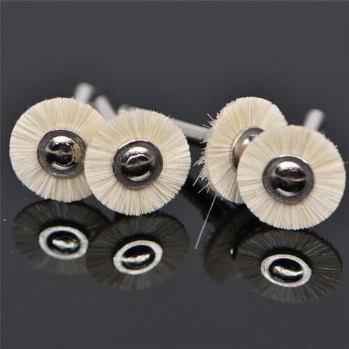 10Pcs/bag Dental Polishing Wheel Wool Cotton Polishing Teeth Polisher Brushes Polishers for Low Speed Contra Angle Handpiece