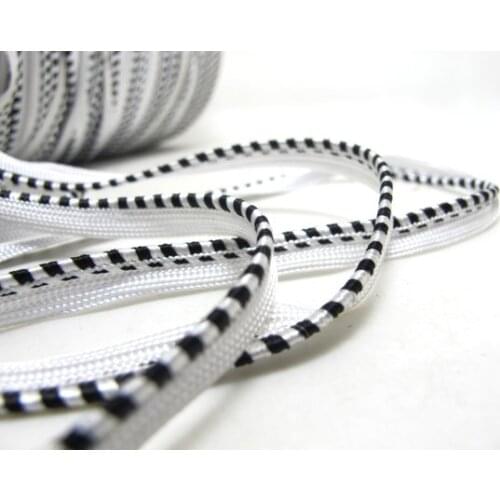 5 Yards 3/8 Inch Blue Glittery White Braided Piping Lip Cord Trim|Pillow Cushion Trim|Upholstery Edging Trim Sewing Supplies