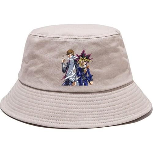 Anime Yu-Gi-Oh! Fisherman Hat Student Outdoor Boonie Hat Cap Casual Bucket Hat Summer Sun Cap Beach Hat Hip Hop Cap
