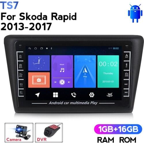 IPS Android Car Radio Multimedia Video Player Navigation GPS No 2 Din DVD for Skoda Rapid 2013 2014 2015 2016 Carplay Camera DVR