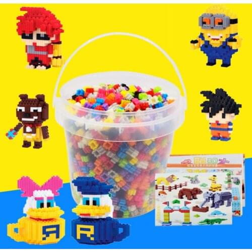 Children Diamond Small Particle Building Block Plastic Toys Puzzle Assembly DIY Block Model Toys Educational Assembled Toy Gift