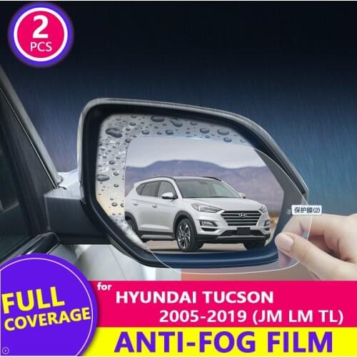 For Hyundai Tucson 2005-2019 Rearview Mirror Film HD Anti-Fog Anti-Scratch Rainproof Auto Mirror Sticker Car Accessories