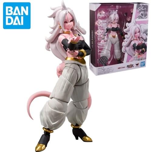 Bandai SHF Dragon Ball 15cm Android No.21 Anime Model Action Figure Adult Doll Decoration Toy Childrens Birthday Gift