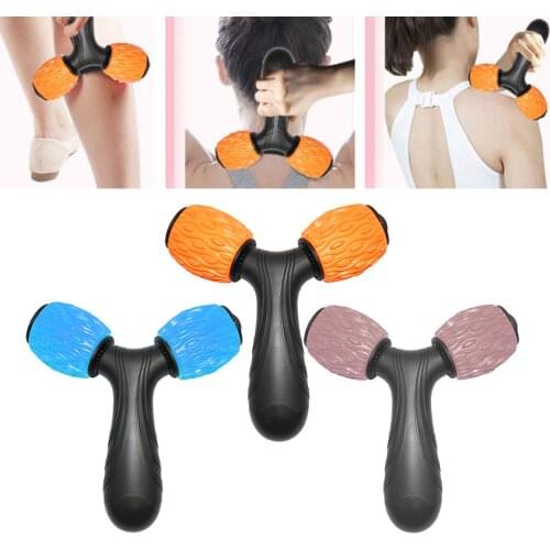 Facial Full Body Manual Roller Massager V shape Leg Slimming Firming Y-type Massager Roller Muscle Relaxer For Training