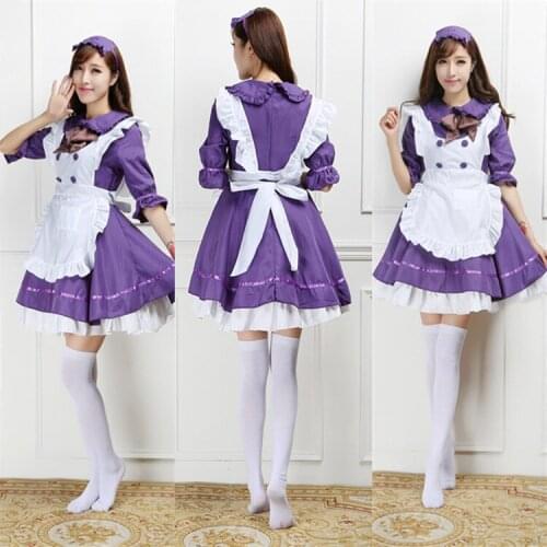 Cute Maid Cosplay Costume Anime Lolita Dress Halloween Party Dress Game Uniform