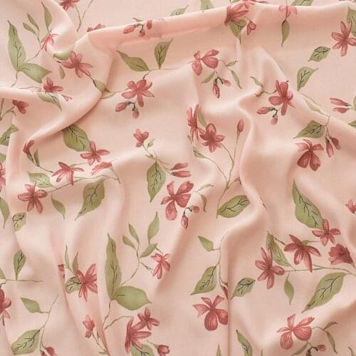 NEW fashion floral printed chiffon fabric soft comfortable clothing tissue for DIY women dress scarf patchwork upholstery