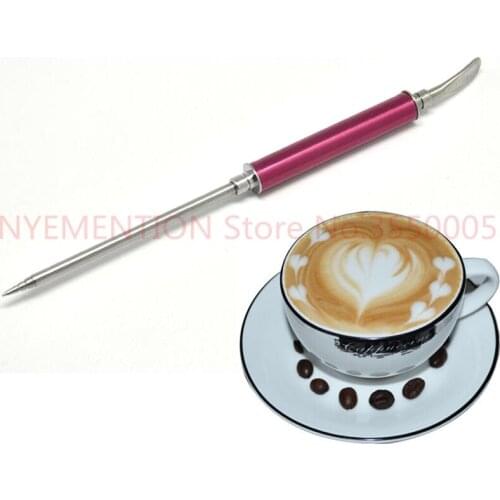 Steel Spiral Head Coffee Latte Art Pen Cappuccino Latte Fancy Coffee Decorating Pen Drawing Needle Kitchen Cafe Tools 200pcs