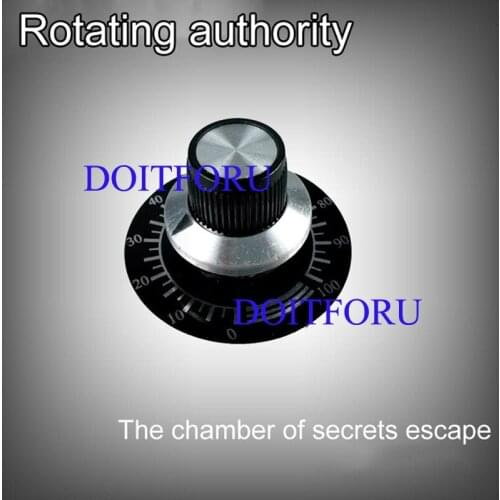 Escape room knob rotating authority The chamber of secrets escape props knob lock micro switch knob