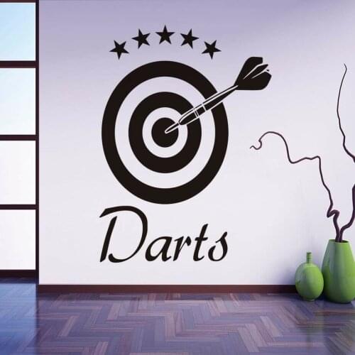 Darts Wall Decal Target Darts Sports Removable Vinyl Wall Stickers for Living Room Plays Bedroom Decoration Accessories X295