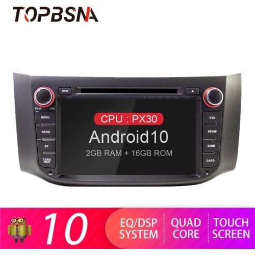 TOPBSNA 2 Din Android 10 Car DVD Player For NISSAN Sentra Sylphy B17 PULSAR 2012-2017 GPS Navi Car Stereo Tape Recorder WIFI RDS