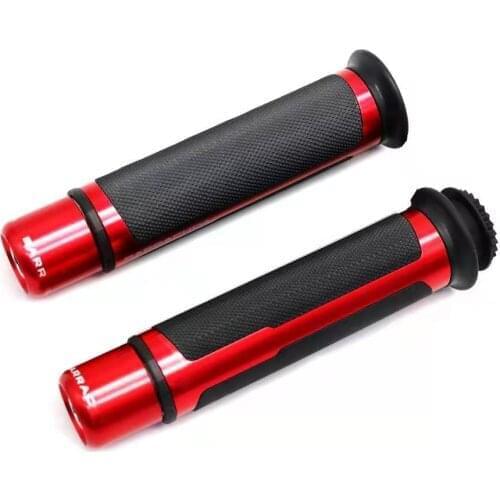 22mm Universal Motorcycle Hand Grips With Bar End AluminumRubber Handle Grip For BMW F650GS R1200RT S1000RR R1200GS Kawasaki KTM