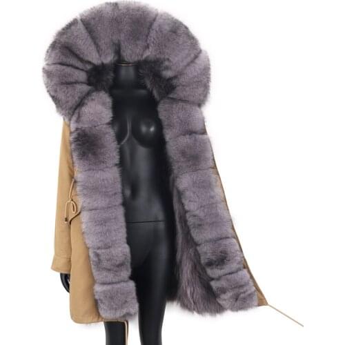 Waterproof Parka Women Parkas Jacket Fur Collar Kurtka Damska Natural Fox Fur Liner Raccoon Fur Liner Hooded Parkas