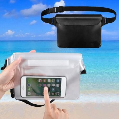 Waterproof Swimming Bag Ski Drift Diving Shoulder Waist Pack Bag Underwater Mobile Phone Bags Case Cover For Beach Boat Sports