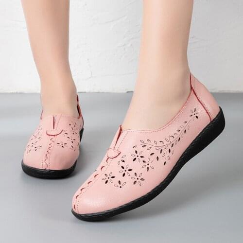 Women Shoes Flats Genuine Leather Slip On Shoes For Women Slipony Loafers Nurse Ballerina Tassel Platform Shoes Ladies Plus Size