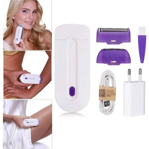 Women Laser Epilator Female Painless Hair Remover Bikini Trimmer Lady Shaver Instant Depilation Tool USB Blue Light Sensor Touch
