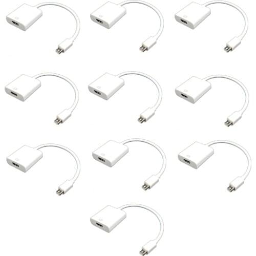 1/10PCS Mini DisplayPort Display Port Mini DP To HDMI Cable Adapter 1080P For MacBook Air Pro iMac Mini Thunderbolt HDTV Monitor