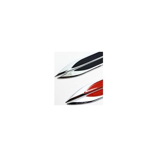 1 pair Universal 3D Red Black Metal Door Fender Emblem Body Side R car stickers and decals Badge for VW R Golf