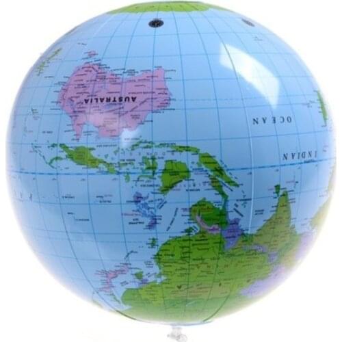 1pc 40CM Inflatable World Globe Map ball Squishy Toys Early Education Geography Toys Map Balloon Beach Ball Toy For Children