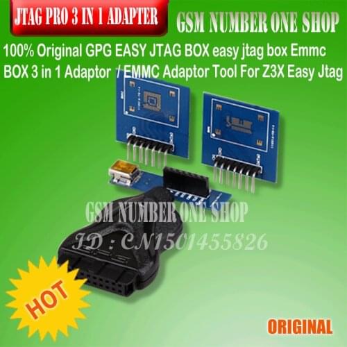 100% Original GPG EASY JTAG BOX easy jtag box Emmc BOX 3 in 1 Adaptor