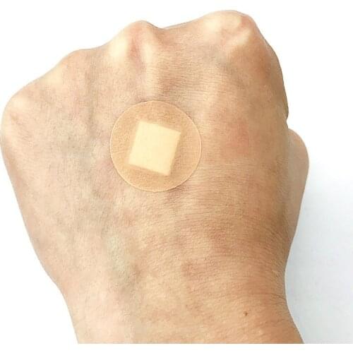 100Pcs First Aid Waterproof Healing Wounds Adhesive Bandage Round Band Aid Wound Plaster Sterile Hemostasis Stickers