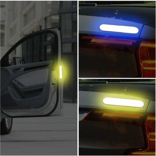 2pcs Reflective Car Sticker Car Door Sticker Decal Warning Tape Car Reflective Sticker Reflective Strip Anti-collision Strip