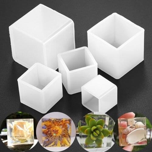 2cm-5cm Square Epoxy Resin Mold Cube Silicone Molds Resin Casting Molds for DIY Crafts Pendant Jewelry Making Tools