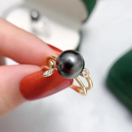 3 COLOR 925 Sterling Silver Ring Finger Ring Settings Findings Base Adjustable Jewelry Parts Fittings Accessories for Pearls