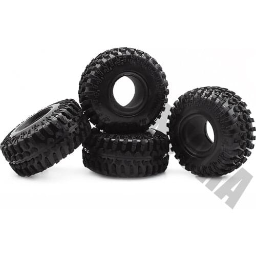 4PCS/Set Rubber Tire& 2.2" Wheel Tires for 1/10 RC Crawler Car Axial SCX10 RR10 Wraith 90056 D90