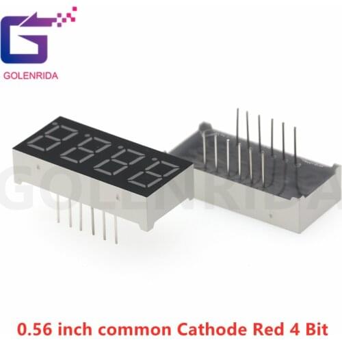 5pcs Digital tube segment common Cathode Red 4 Bit digital Tube 0.56 inch Red LED Display HS420561K-32