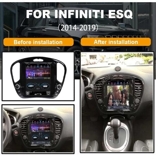 Android Auto Radio Stereo Car GPS Navigation For Infiniti ESQ For Nissan JUKE 2014-2019 Car Multimedia Player Support Carplay