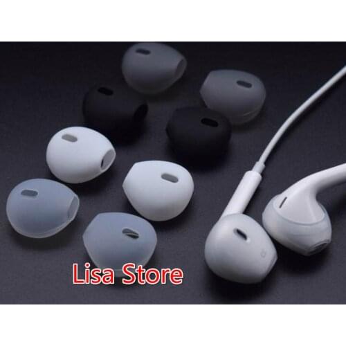 Free Ship 500pcs (No Hook) Soft Silicone Replacement Earbud Ear Tips Earpods Cover Cushion Earphone Case for iphone 5 5s 6 6s