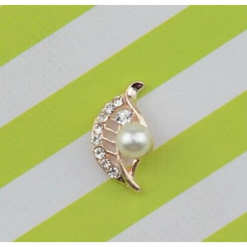 Free Shipping Wholesale 50pcs/lot 19x9mm Rhinestone Flatback Button For Hair Flower Wedding Invitation WY002