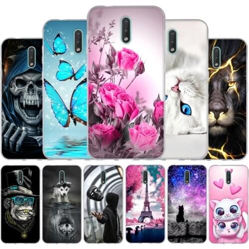Case For Nokia 2.3 6.2 inch Case Silicone Soft TPU Funda For Nokia 2.3 Back Cover Mobile Phone Bag Cute Flower Cat For Nokia 2.3