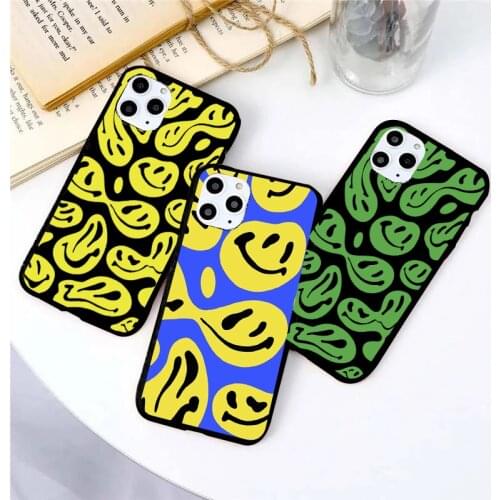 Cartoon Lucky Smiley Phone Case For Samsung Galaxy A51 A50 A40 A21S A32 S21 Ultra S20 S10 S9 Plus FE Note 8 A71 A70 A52 Fundas